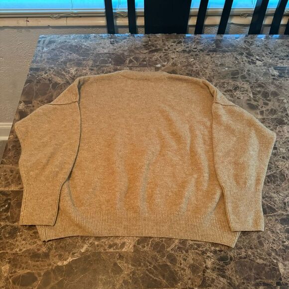 Vince Camuto Women's Center Seam Warm & Cozy Crewneck Sweater Latte Heather XL - Picture 8 of 9